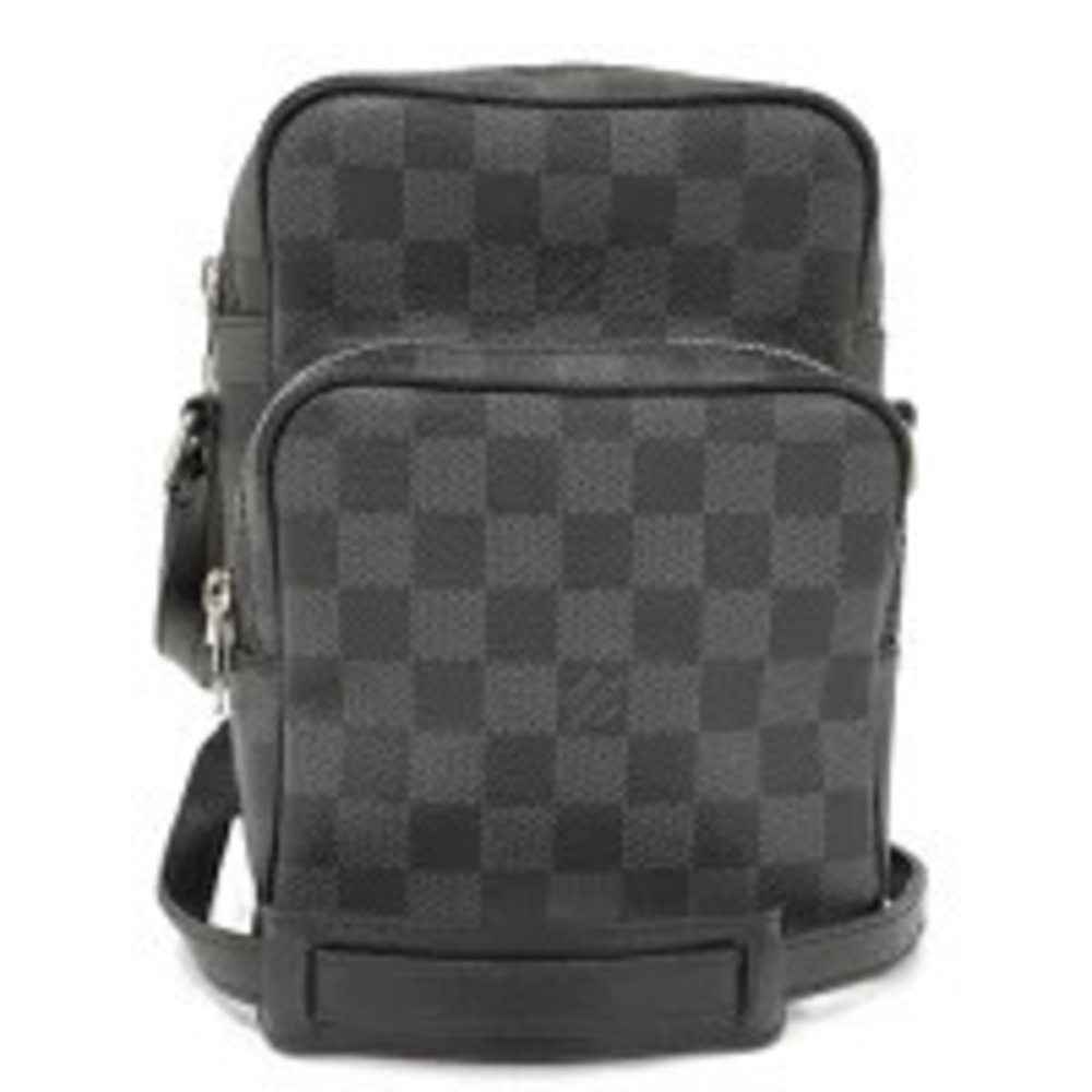 LOUIS VUITTON Rem Shoulder Bag Damier Graphite Black